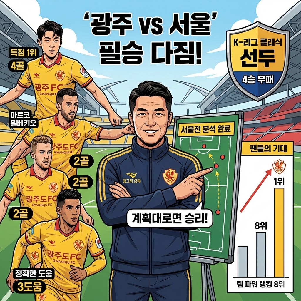 [광주 감독] 서울 잡고 무패 질주? ";플랜대로면 승리